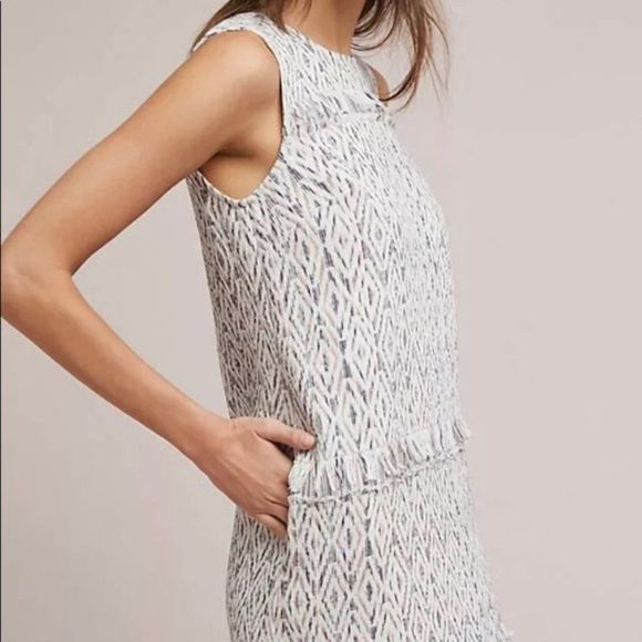 ANTHROPOLOGIE Akemi + Kin Tweed Shift Dress Size 12 - Picture 2 of 10